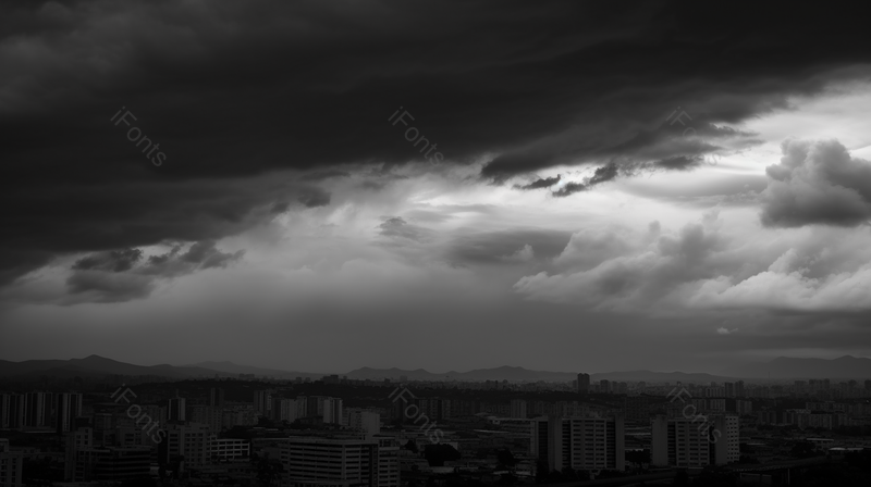 乌云密布大雨将至的城市天空,高清,摄影图,摄影图片,图片大全,摄影图免费下载